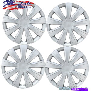 Wheel Covers Set of 4 4VVo[15" nuLbṽZbg̓NTXSUVԃXgbNZ^[zC[Jo[ɓK܂ Set Of 4 New Silver 15" Hub Caps Fits Lexus SUV Car Stock Center Wheel Covers