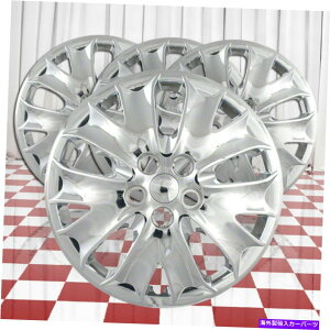 Wheel Covers Set of 4 4{̃zC[Jo[̃ZbǵA2013N2014NtH[ht[W5Xvbg16C`̃X|[NtBbg - Chrome Set of 4 Wheel Covers fits 2013-2014 Ford Fusion 5 Split Spoke 16 in