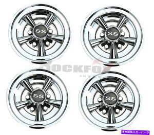 Wheel Covers Set of 4 StJ[gA4ZbĝقƂǂ̍N8uvƃStJ[g̃zC[Jo[B Golf Cart Wheel Covers with high chroming 8'' For Most Of Golf CartsCset of 4.