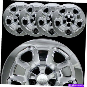Wheel Covers Set of 4 4�N���[��2014�N����2017�N�W�[�v�`�F���L�[�X�|�[�c17 �z�C�[���X�L���n�u�́A�t���E�����J�o�[�L���b�v 4 Chrome 2014-2017 Jeep Cherokee Sport 17 Wheel Skins Hub Caps Full Rim Covers �y���s�A