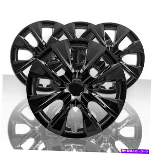 Wheel Covers Set of 4 201419g^J[L / LE 4 15" 8X|[NzC[Jo[̃Zbg - OXubN Set of 4 15" 8 Spoke Wheel Covers for 2014-19 Toyota Corolla L/LE - Gloss Black