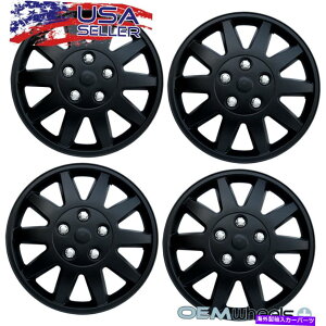 Wheel Covers Set of 4 4�V�u���b�N15 �z�C�[���L���b�v�́A1999�N����2008�N�̃g���^�\���[���z�C�[�����Z�b�g�n�u�L���b�v�J�o�[�t�B�b�g 4 New Black 15 Hubcaps Fits 1999-2008 Toyota Solara Wheel Covers Set Hubcap 