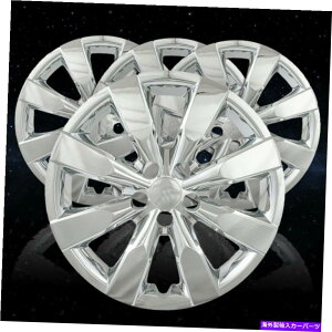 Wheel Covers Set of 4 Vo[ - 2014-2017g^J[8X|[N16C`ɍ킹4{̃zC[Jo[̃Zbg Set of 4 Wheel Covers to fit 2014-2017 Toyota Corolla 8 Spoke 16 inch - Silver