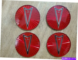 Wheel Covers Set of 4 NOS NEW|eBAbNZ^[Lbv}RED5270784̃Zbg SET OF 4 - NOS NEW Pontiac Center Cap Inserts RED #527078