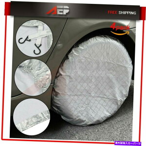 Wheel Covers Set of 4 4��24?26�C���`�̃Z�b�g�X�y�A�z�C�[���^�C���J�o�[ Set of 4 24-26inches Spare Wheel Tire Covers �y���s�A���i�z