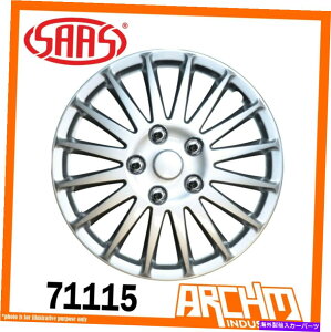 Wheel Covers Set of 4 SAAS KATANA 15 4�̃V���o�[�z�C�[���J�o�[SET - HUB�́ATRIM UNIVERSAL 71115��CAPS SAAS KATANA 15 SILVER WHEEL COVER SET OF 4 - HUB CAPS TRIM UNIVERSAL 71115