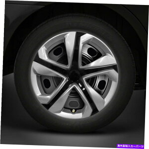 Wheel Covers Set of 4 スチールホイール 『シビック』のスタイルのための15" シルバー/ブラックホイールキャップ/ホイールカバー(4個セット) 15" Silver/Black Hubcaps/Wheel Covers for Steel Wheels 'Civic' Style