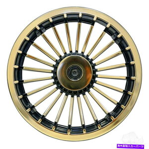 Wheel Covers Set of 4 4StJ[g̃zC[Jo[nũZbǵA8" ƃS[h̃^[rLbv Set of 4 Golf Cart Wheel Cover Hub Caps 8" Black and Gold Turbine
