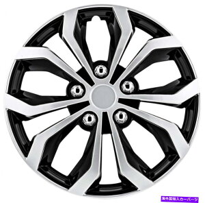Wheel Covers Set of 4 �p�C���b�g�z�C�[�����X�p�C�_�[�p�t�H�[�}���X4��15�C���`�u���b�N/�V���o�[ABS�v���X�`�b�N�Z�b�g���J�o�[ Pilot Wheel Covers Spyder Performance 15 Inch Black/Silver ABS Plastic Set of 4 �y