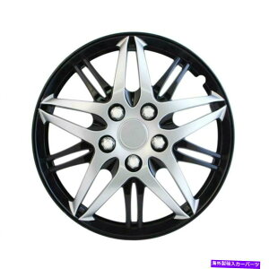 Wheel Covers Set of 4 pCbg16" Vo[ƃubNzC[WH544-16C-BLK-AMJo[ - 4̃Zbg Pilot Automotive 16" Silver and Black Wheel Covers WH544-16C-BLK-AM - Set of 4