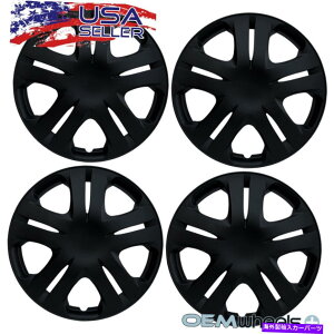 Wheel Covers Set of 4 4�V����OEM�}�b�g�u���b�N15 �z�C�[���L���b�v�́A1999�N����2008�N�̃g���^�\���[���z�C�[�����Z�b�g���J�o�[�t�B�b�g 4 New OEM Matte Black 15 Hubcaps Fits 1999-2008 Toyota Solara Wheel Covers