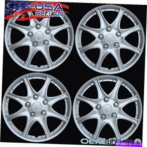 Wheel Covers Set of 4 4VOEMVo[16" zC[Lbv́ATCISUVԃZ^[zC[JDM̃ZbgJo[tBbg 4 New OEM Silver 16" Hubcaps Fits Scion SUV Car Center Wheel JDM Covers Set