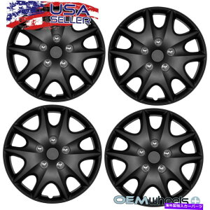 Wheel Covers Set of 4 4V}bgubN15" nuLbv́A{{X`[zC[ZbgzC[LbvJo[tBbg 4 New Matte Black 15" Hub Caps Fits Volvo Steel Wheel Covers Set Hubcaps