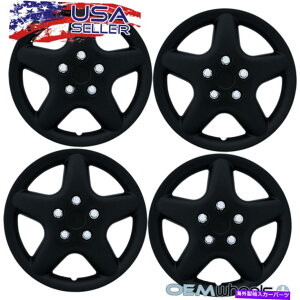 Wheel Covers Set of 4 4 NEW OEMマットブラック15" ハブキャップCHEVROLET CHEVY CENTERホイールセットをカバーFITS 4 NEW OEM MATTE BLACK 15" HUB CAPS FITS CHEVROLET CHEVY CENTER WHEEL COVERS SET