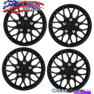 Wheel Covers Set of 4 4V}bgubN14" zC[Lbv́AtHNX[QVWX`[zC[ZbgzC[LbvJo[tBbg 4 New Matte Black 14" Hubcaps Fits Volkswagen VW Steel Whe