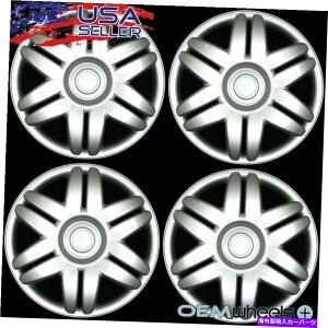 Wheel Covers Set of 4 4�V����OEM�V���o�[15 �n�u�L���b�v���͂߂����W�I���g��Prizm�Ńg���b�J�[�Z���^�[�z�C�[���J�o�[ 4 New OEM Silver 15 Hub Caps Fits Geo Metro Prizm Tracker Center Wheel Covers �y���s�A���i�z