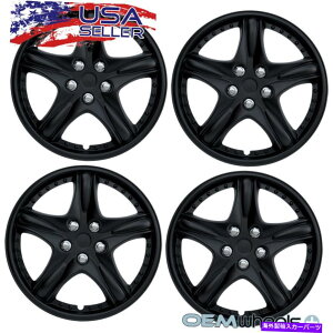Wheel Covers Set of 4 4VOEM}bgubN15" nuLbv͂߂V{[V{[Z^[zC[ZbgJo[ 4 New OEM Matte Black 15" Hub Caps Fits Chevrolet Chevy Center Wheel Covers Set