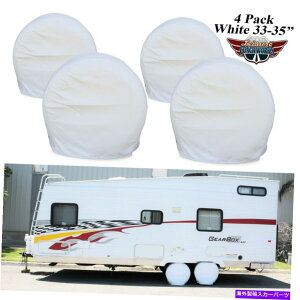 Wheel Covers Set of 4 4 RVzC[^C̃ZbǵAI[ggbN̎ԃLsOJ[g[[33u-35va4WJo[ Set of 4 RV Wheel Tire Covers Auto Truck Car Camper Trailer 33"-35" Diameter 4W