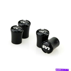 Wheel Covers Set of 4 4 SVTN[S̎Ԃ̃zC[ou^C̃ZbgGAtH[hF150pJo[Lbv Set of 4 SVT Chrome Logo Car Wheel Valve Tire Stem Air Caps Cover for Ford F150