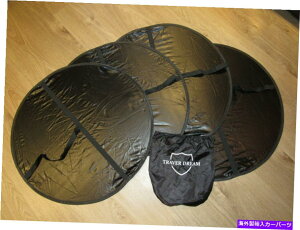 Wheel Covers Set of 4 4�{��RV�g���[���[�J���y�[���z�C�[���J�o�[�̃g���C�o�[��?�ݒ�?�͂߂���27�u-33�v�^�C�� Traver Dream ~ Set of 4 RV Trailer Camper Wheel Covers ~ Fits 27-33 Tires �y���s�A���i�z