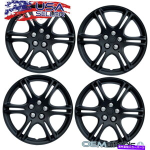 Wheel Covers Set of 4 4VOEM}bgubN15" nuLbv͂߂NTXSUVԃZ^[zC[ZbgJo[ 4 New OEM Matte Black 15" Hub Caps Fits Lexus SUV Car Center Wheel Covers Set