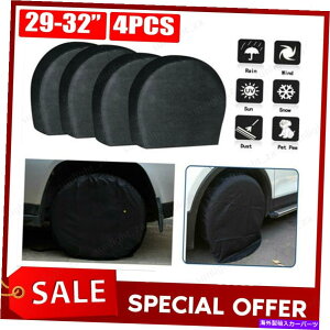 Wheel Covers Set of 4 4zC[^CRVg[[Jy[veN^[32" ̃Zbgh^CJo[ Waterproof Tire Covers Set Of 4 Wheel&Tyre RV Trailer Camper Sun Protector 32"
