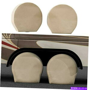 Wheel Covers Set of 4 RVI[ggbNJ[Lp[̂߂4{̃IbNXtH[hhLoXzC[^CJo[̃Zbg Set of 4 Oxford Waterproof Canvas Wheel Tire Covers for RV Auto Truck Car Camper