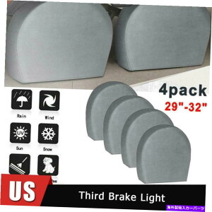 Wheel Covers Set of 4 4̃^CJo[29u-32vzC[^CgbNRVg[[Jy[veN^[č̃Zbg Set Of 4 Tire Covers 29"-32" Wheel Tyre Truck RV Trailer Camper Sun Protector US