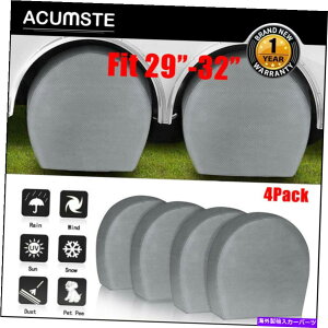 Wheel Covers Set of 4 ���aRV�g���b�N�g���[���[�ԃL�����p�[32 29 �̂��߂�4�{�̃z�C�[���^�C���J�o�[�̃Z�b�g Set of 4 Wheel Tire Covers for 29 to 32 Diameter RV Trailer Truck Car Camper