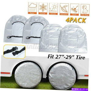 Wheel Covers Set of 4 RV�g���[���[�L�����s���O�J�[�Ԃ̃g���b�N�ƃ��[�^�[T�̏ꍇ27-29 �Z�b�g4�փ^�C���̃J�o�[ 27-29 Set Of 4 Wheel Tire Covers For RV Trailer Camper Car Truck And Motor T �y���s�A���i�z