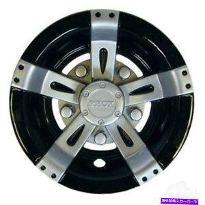 Wheel Covers Set of 4 StJ[g̃zC[Jo[A8" xKXubNƃVo[ - 4̃Zbg Golf Cart Wheel Cover, 8" Vegas Black and Silver - Set of 4