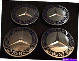 Wheel Covers Set of 4 4個のブルーローレル花輪ホイールを挿入したSetで、本物のOEMメルセデスベンツスター Genuine OEM Mercedes Benz Star with Blue Laurel Wreath Wheel Insert Set Of 4 Pcs