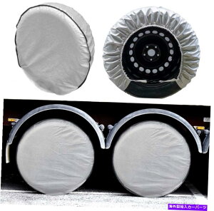 Wheel Covers Set of 4 4Zbg̃^CJo[ARṼg[[LsOJ[gbNLsOJ[̂߂5w̃zC[Jo[ Tire Covers Set Of 4, 5 Layer Wheel Covers For Rv Trailer Camper Truck Motorhom
