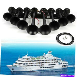Train Horn �g���b�N/�ԗp�g���C���z�[���B 8�̃G�A�z�[���N�������b�L�g�����y�b�g�B�X�[�p�[���E�h�f�V�x�� Train Horn for Truck/Car. 8 Air Horn Chrome Plated Trumpets. Super Loud dB �y���s�A���i�z