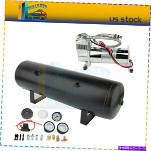 Train Horn 3MGA^NLbg̓dԃz[Ƃ̗eՂȃCXg[12V 200vTCRvbT[ Easy Installation 12V 200 Psi Compressor with 3 Gal Air Tank Kit For Train Horn