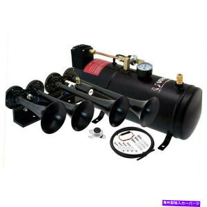 Train Horn gbN//sbNAbvEhVXe/ 1GGA^N/ 150PSI / 4gybĝ߂̗ԃz[Lbg Train Horn Kit for Truck/Car/Pickup Loud System /1G Air Tank /150psi /4 Trumpets