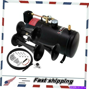 Train Horn gbN//sbNAbvEhVXe/ 1GGA^N/ 150PSI / 3gybĝ߂̓dԃz[Lbg Train Horn Kit for Truck/Car/Pickup Loud System /1G Air Tank /150psi /3 Trumpets