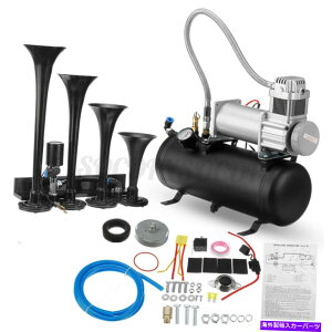 Train Horn 1.5K4gybgGAz[^NRvbT[Q[WVXep̗ԃgbN 1.5 Gallon 4 Trumpet Air Horn Tank Compressor Gauge System For Train Truck