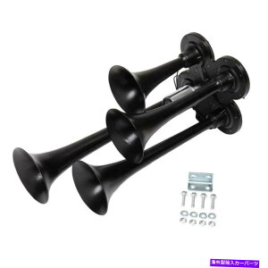 Train Horn gbN/ԗpgCGAz[4gybgubNbLEhTEhfVx Train Air Horn 4 Trumpets Black Plated for Truck/Car Loud Sound dB
