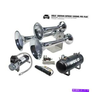 Train Horn Woloモデル852から860シベリアエクスプレスクロムメッキ電車ホーンやエアシステム Wolo Model 852-860 Siberian Express Chrome Plated Train Horn and Air System