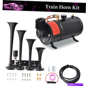 Train Horn gbN̎ԃsbNAbvEhVXê߂̓dԃz[Lbg1GalGA^N150PSI 4gybg Train Horn Kit 1Gal Air Tank for Truck Car Pickup Loud System 150psi 4 Trumpets