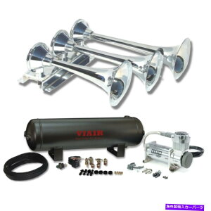 Train Horn BEHEMOTH-i̍ő剹ʃgCGAz[LbgVIAIR 400c̃GA[RvbT[2.5O^N152fVx BEHEMOTH-i Loudest Train Air Horn Kit VIAIR 400c Air Compressor 2.5g Tank 152db
