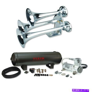 Train Horn BEHEMOTHdԃz[LbgGAz[w / VIAIR 400c̃GARvbT[2.5O^N152fVx BEHEMOTH Train Horn Kit Air Horn w/ VIAIR 400c Air Compressor 2.5g Tank 152db