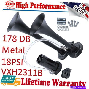 Train Horn fAgybgԃGAz[VXeLbgJ[/gbN/ SUV 12V / 24V VXH2311C EAP3525525 Dual Trumpet Train Air Horn System Kit Car/Truck/SUV 12V/24V VXH2311C EAP3525525