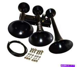 Train Horn LOUD 152�f�V�x��3�g�����y�b�gBLACK TRAIN AIR HORN WITH ELECTRIC WITH AIR VALVE /�G�A�z�[�X LOUD 152dB 3 TRUMPET BLACK TRAIN AIR HORN WITH ELECTRIC WITH AIR VALVE/AIR HOSE �y���s�A���i�z