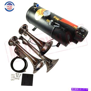 Train Horn �X�[�p�[���E�h�r�b�O�g���v���g�����y�b�gCHROME AIR HORN WITH 150 PSI 3L 12V AIR COMPRESSOR Super Loud Big Triple Trumpet CHROME AIR HORN WITH 150 PSI 3L 12V AIR COMPRESSOR �y���s�A���i�z