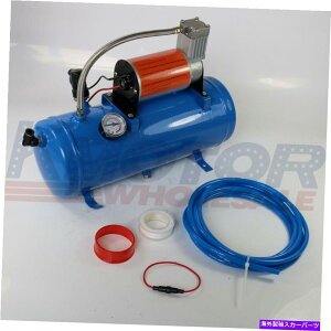 Train Horn Ck@6bg^NDC 12V 150PSIdԃz[LsOJ[̃^C Air Compressor With 6 Liter Tank DC 12V 150PSI For Train Horns Motorhome Tires