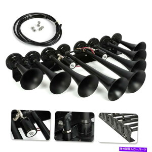 Train Horn gbN/ԗpgCGAz[8̃gybgGA[z[Xn[hEFAƃEhTEhfVx Train Air Horn 8 Trumpets for Truck/Car Loud Sound dB with Air Hose & Hardware