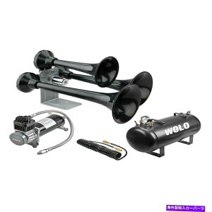 Train Horn 12{g̓dC\mChoubgVxAGNXvX́AvvXubNdԃz[ Siberian Express Pro Plus Black Train Horn w 12-Volt Electric Solenoid Valve