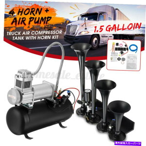 Train Horn 1.5K4gybgGAz[^NRvbT[Q[WVXegCgbN{[g12V 1.5 Gallon 4 Trumpet Air Horn Tank Compressor Gauge System Train Truck Boat 12V